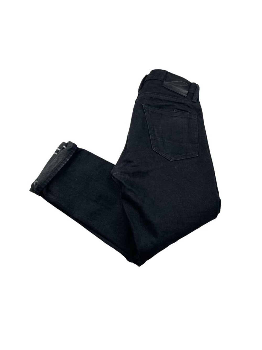 Rogue Territory Men’s Slim Straight Japan Selvedge 6-Pocket Jeans Black • 29x28